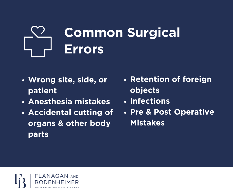 common surgical errors, miami surgical error lawyer